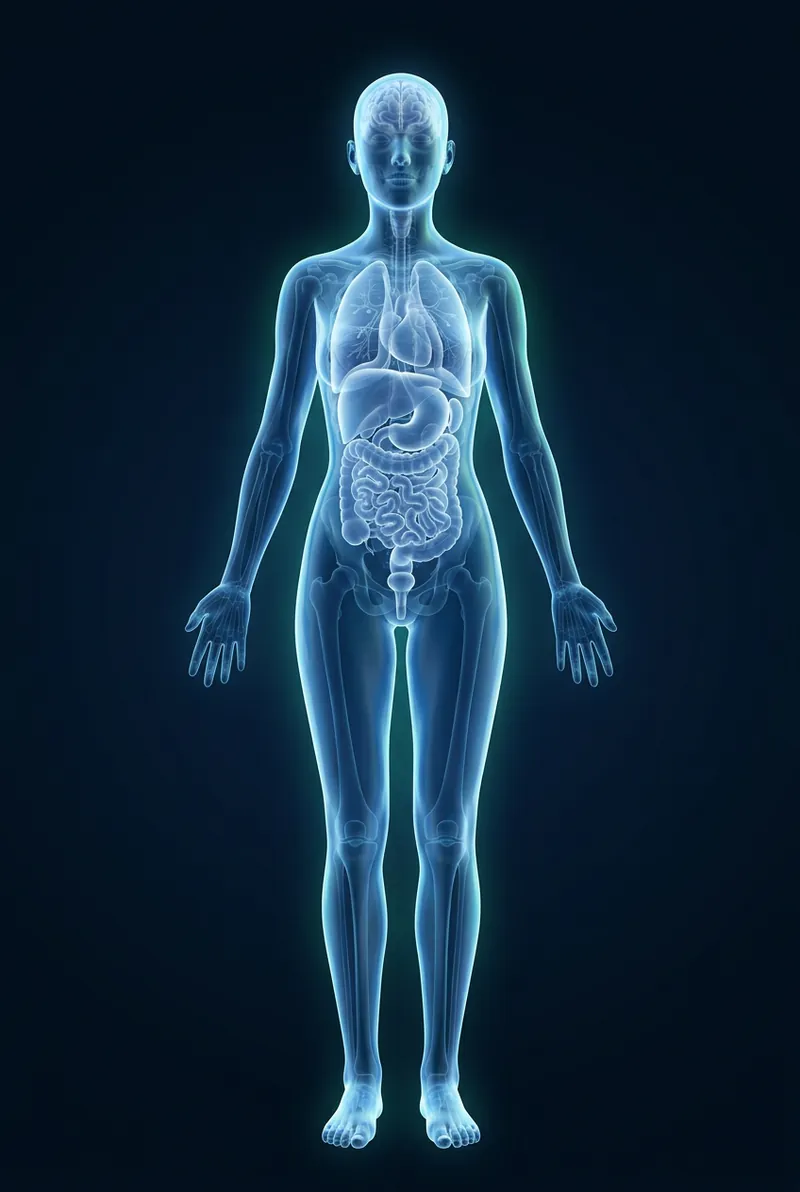 Cuerpo humano con sus órganos